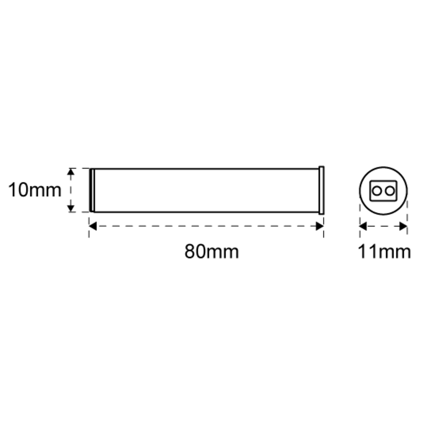Deur IR-Sensor enkel 24V EDC zwart